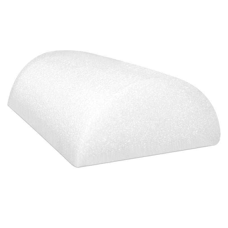 Cando -30-2341 Full-Skin PE Foam Roller For Muscle Restoration, Massage Therapy, Sport Recovery, And Physical Therapy. White, 6" x 12", Half-Round - Image 1